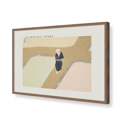 [Color:Walnut], Picture of art in a Walnut frame of the corner