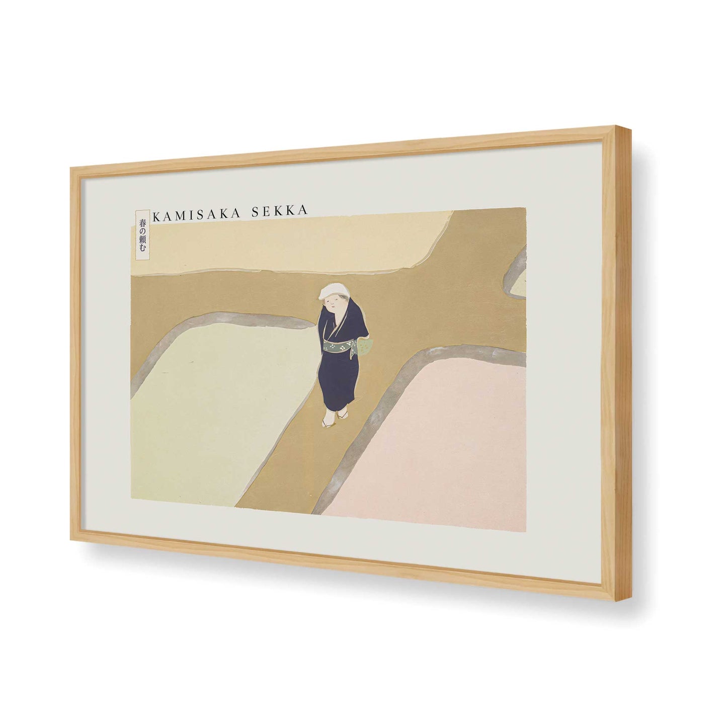 [Color:American Maple], Picture of art in a American Maple frame of the corner