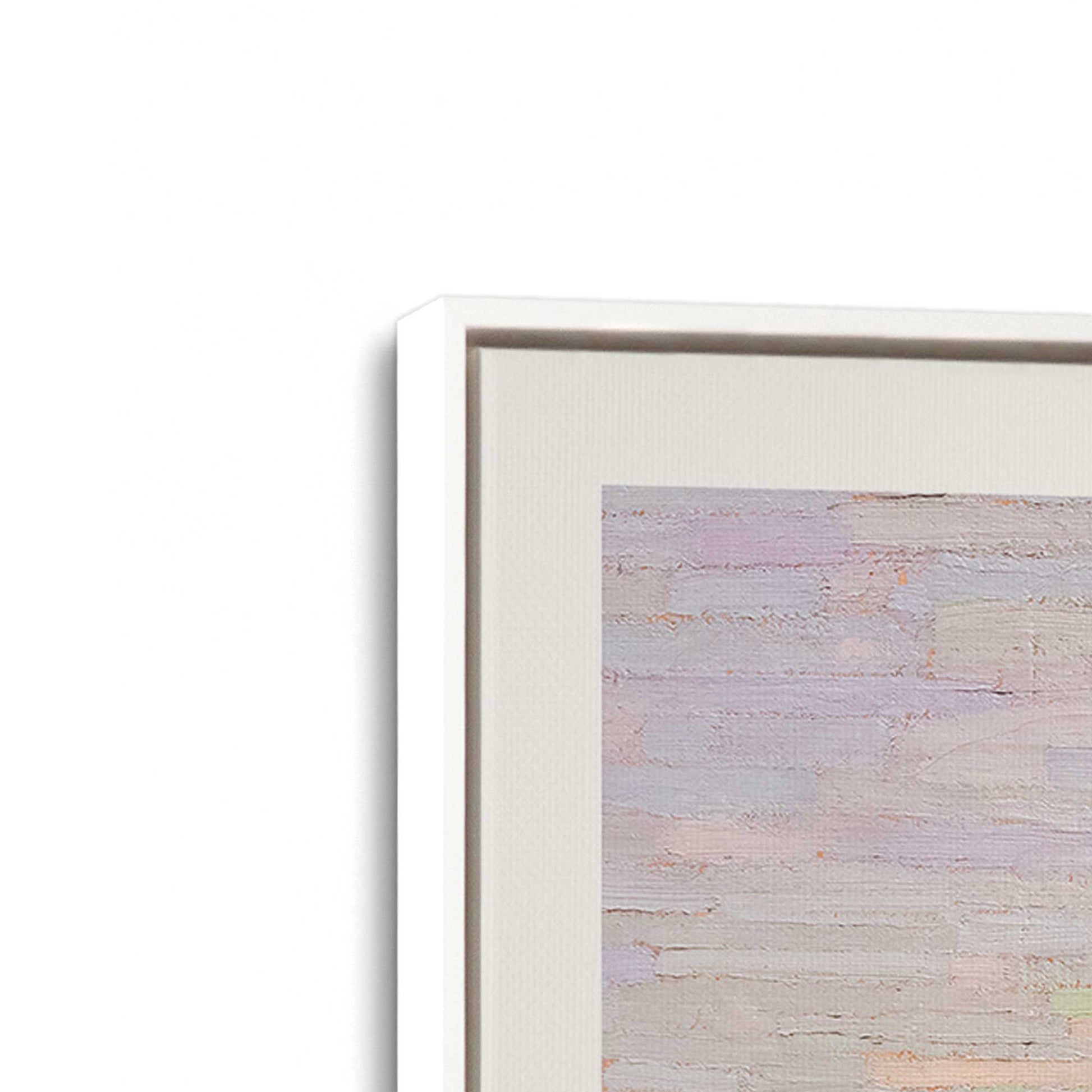 [Color:Opaque White], Picture of art in a White frame at an angle