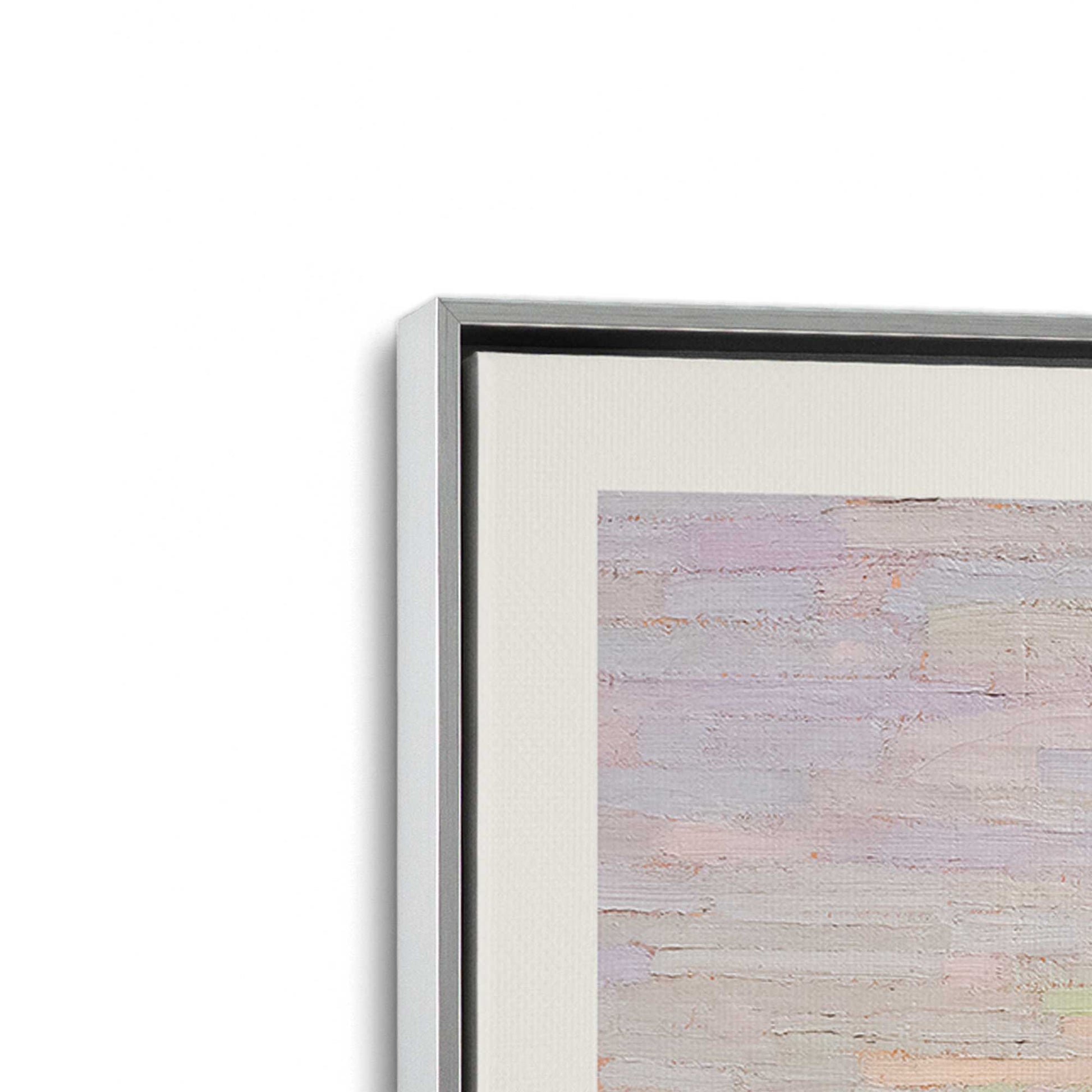 [Color:Polished Chrome], Picture of art in a Polished Chrome frame at an angle