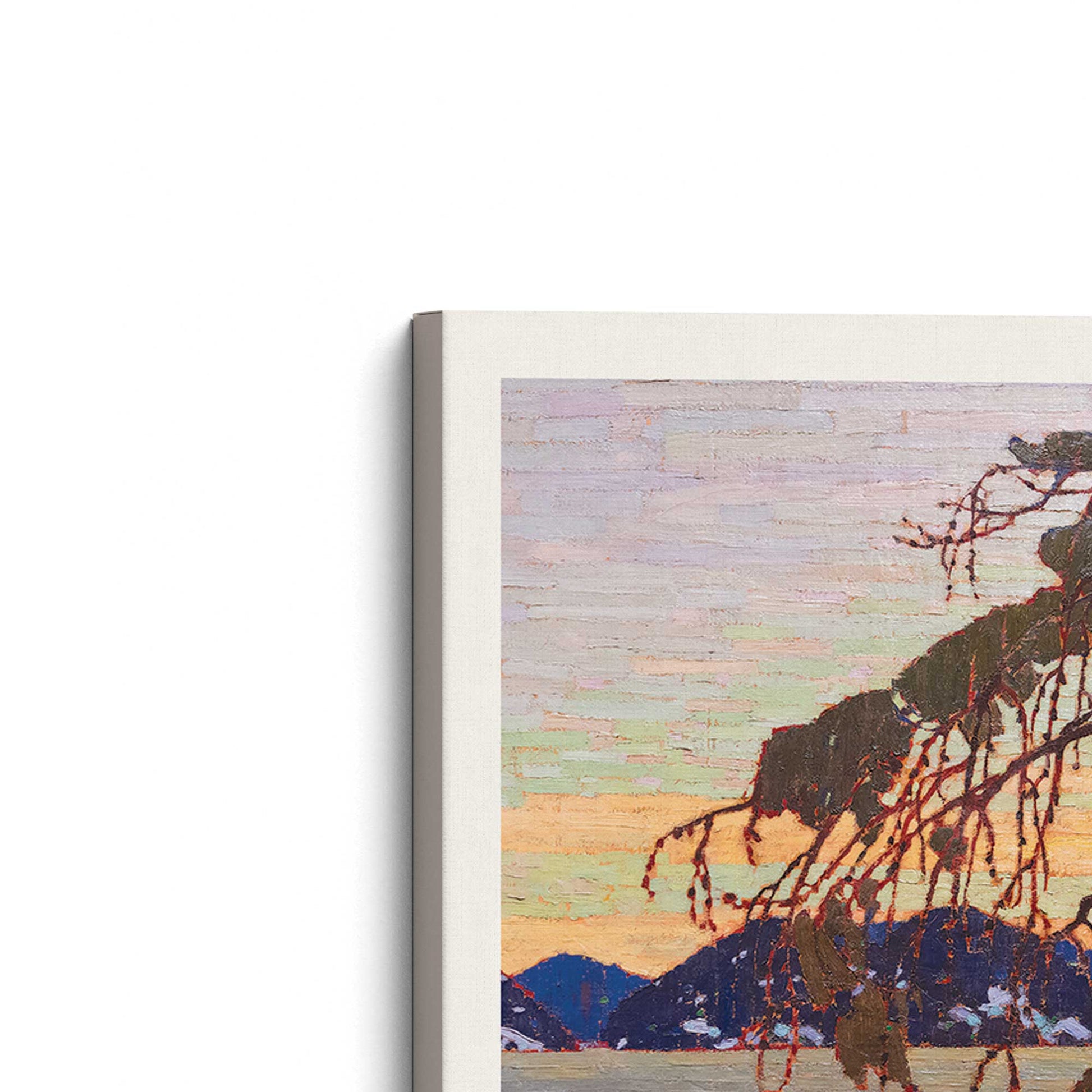 [Color:Stretched Canvas], Picture of the corner of the art