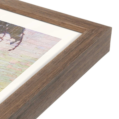 [Color:Walnut], Picture of art in a Walnut frame at an angle