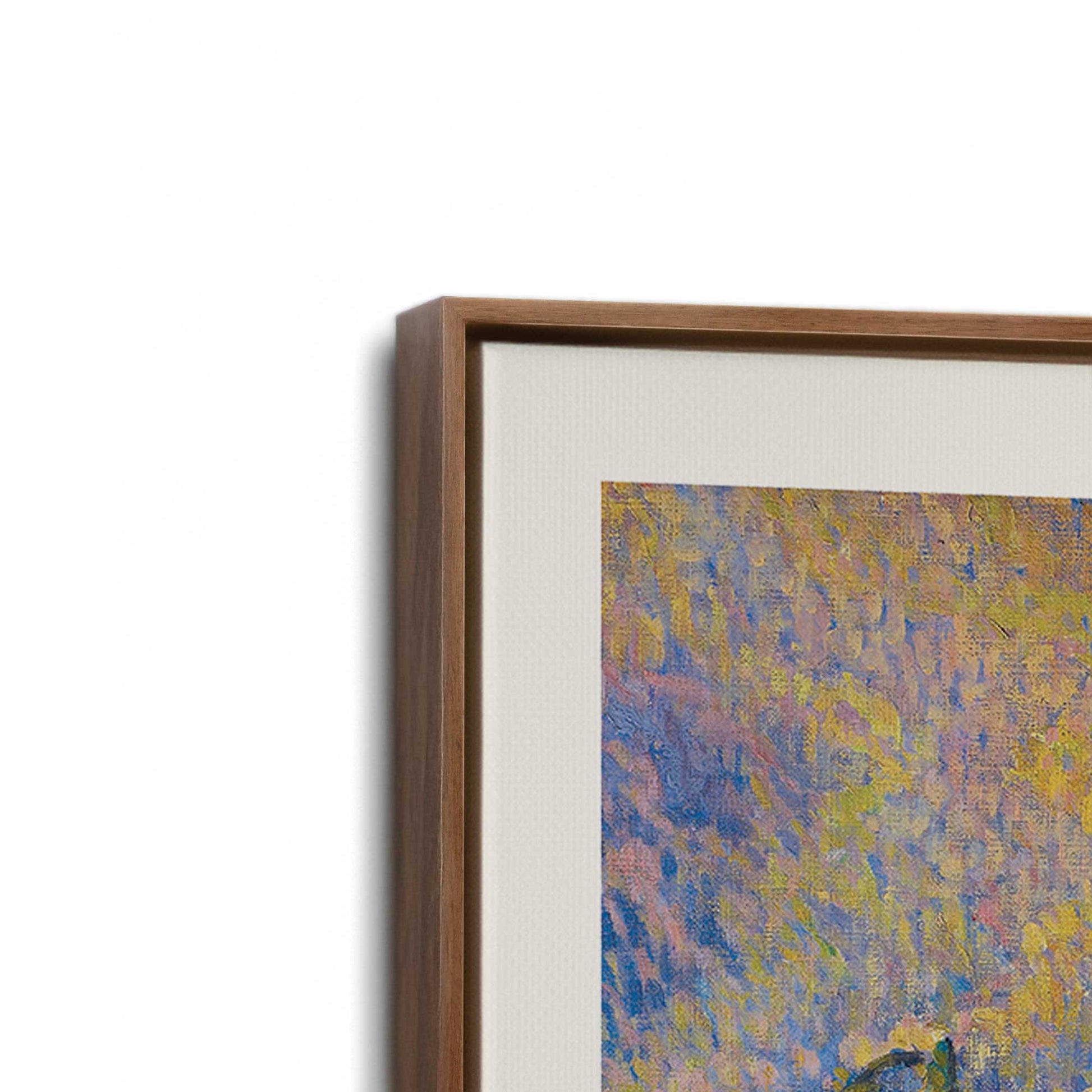 [Color:Walnut], Picture of art in a Walnut frame at an angle