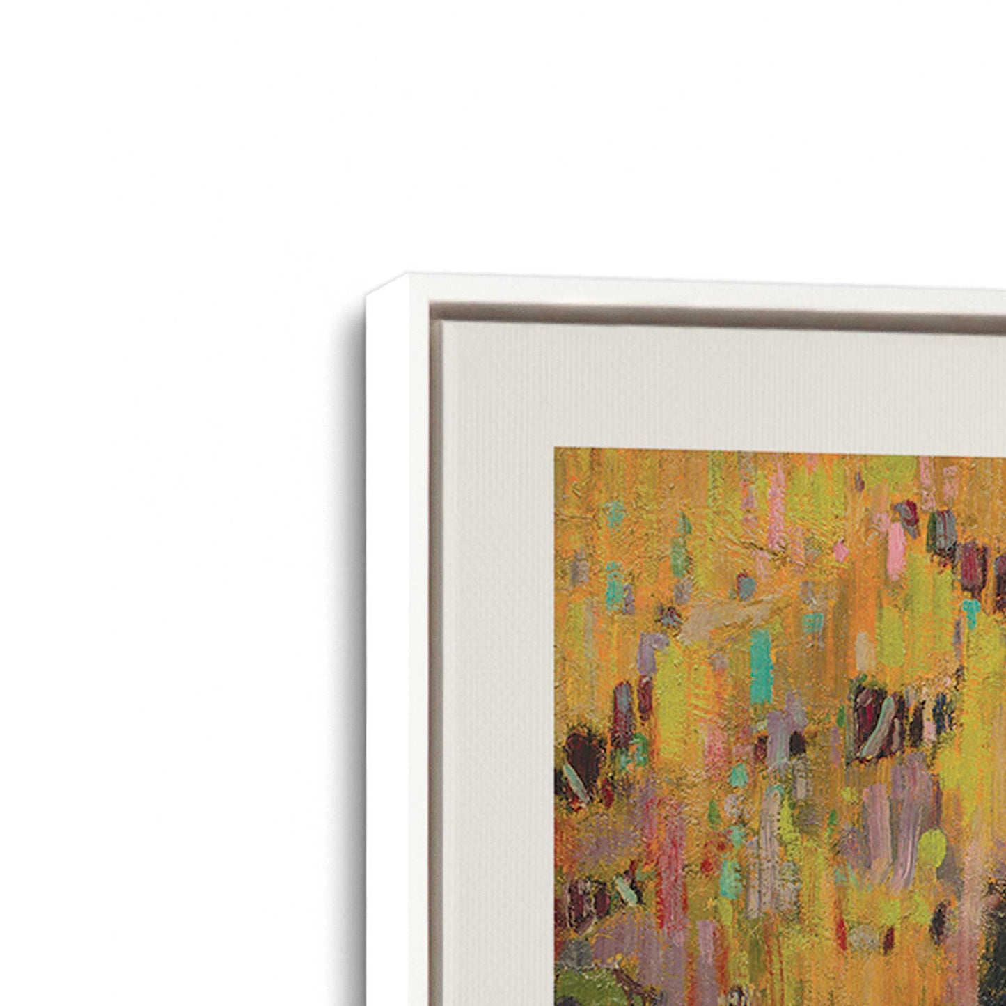 [Color:Opaque White], Picture of art in a White frame at an angle