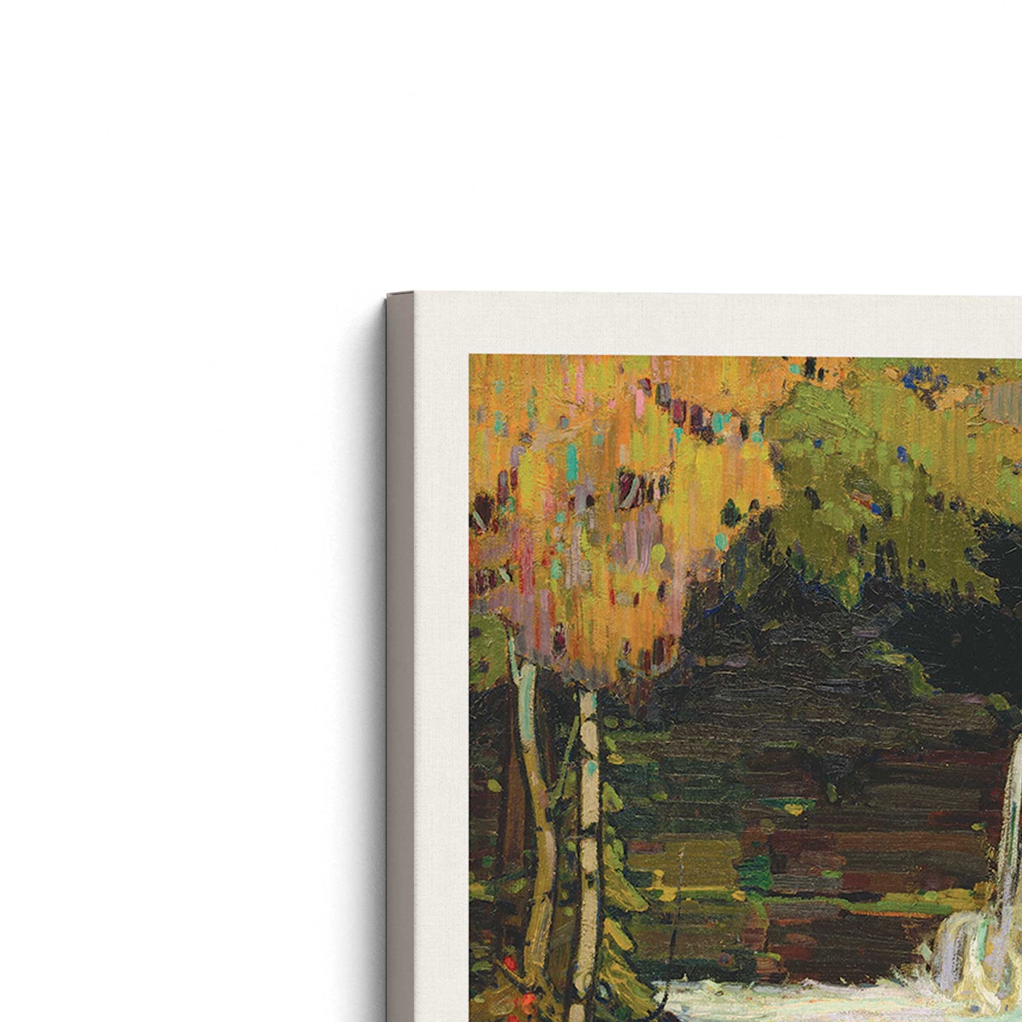 [Color:Stretched Canvas], Picture of the corner of the art