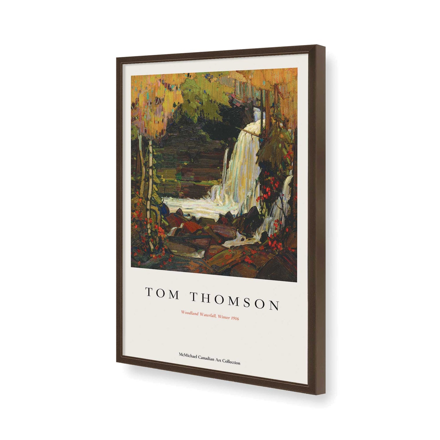 [Color:Brown], Picture of art in a Brown frame of the corner