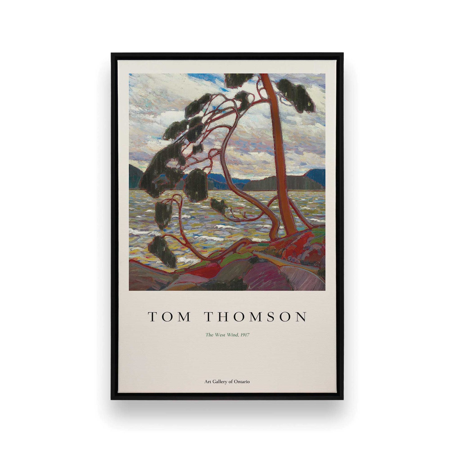 [Color:Satin Black], Picture of art in a Satin Black frame