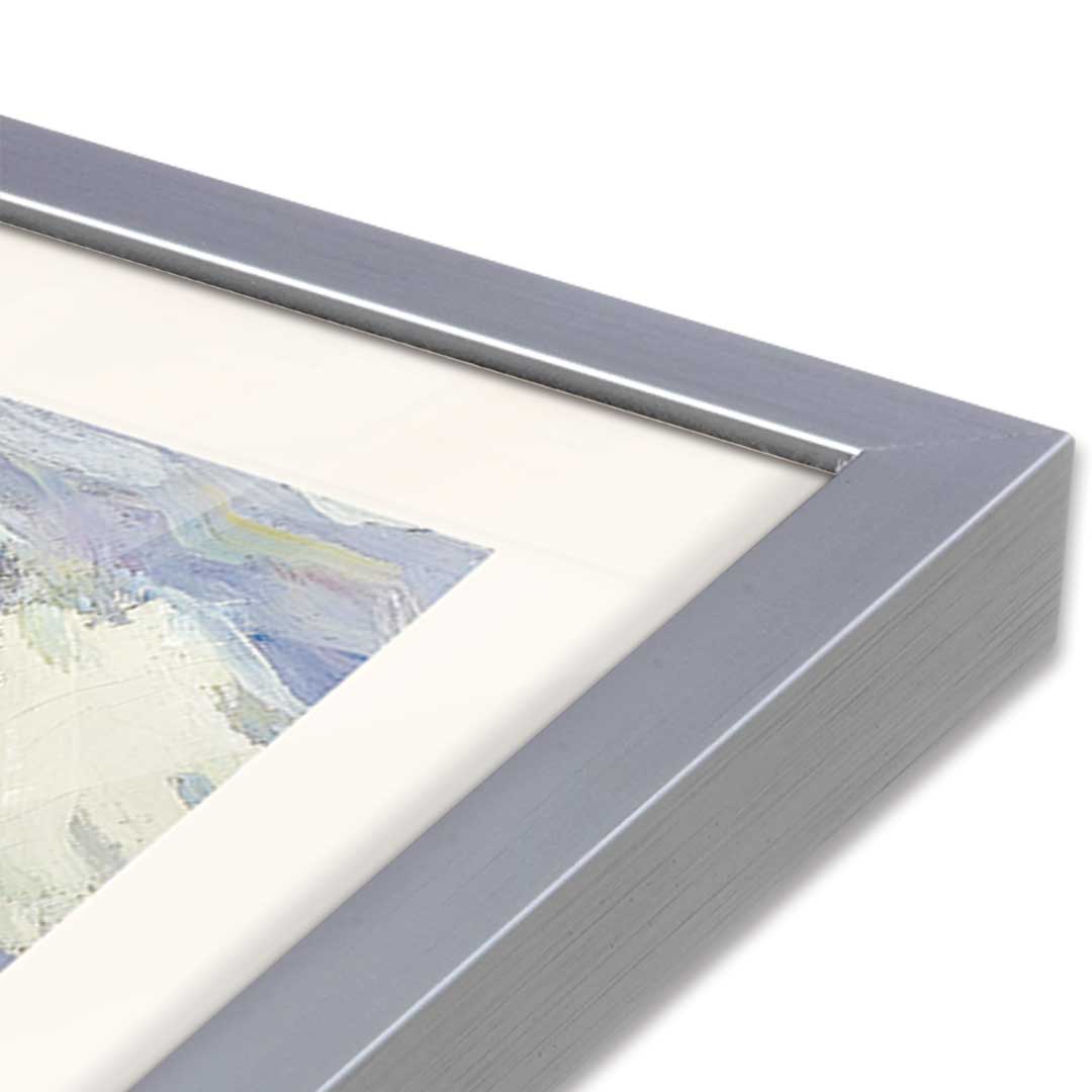 [Color:Polished Chrome], Picture of art in a Polished Chrome frame at an angle