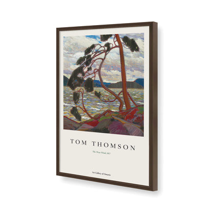 [Color:Brown], Picture of art in a Brown frame of the corner