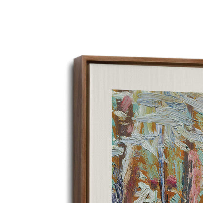 [Color:Walnut], Picture of art in a Walnut frame at an angle