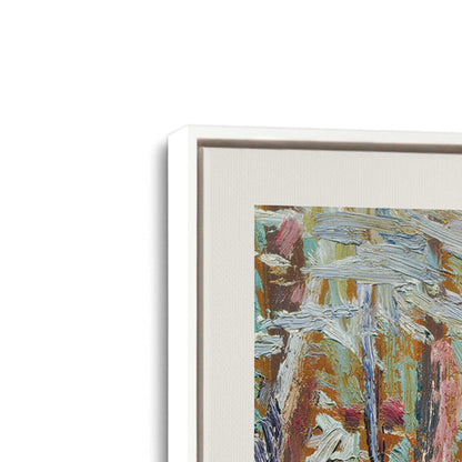 [Color:Opaque White], Picture of art in a White frame at an angle
