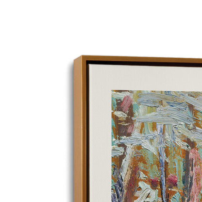 [Color:Polished Gold], Picture of art in a Polished Gold frame at an angle