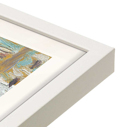 [Color:Opaque White], Picture of art in a Opaque White frame at an angle