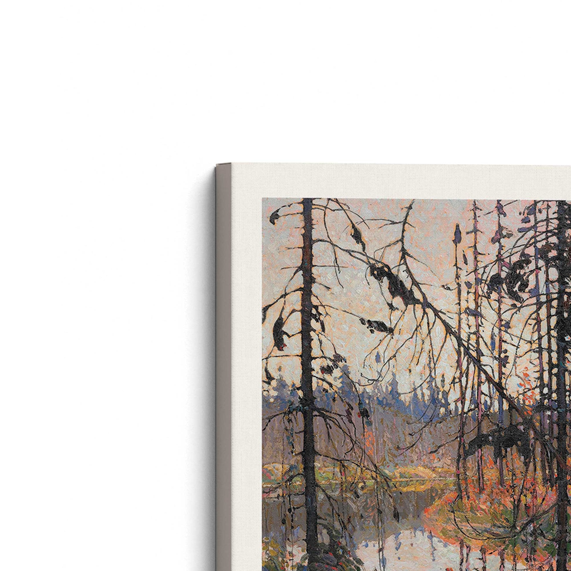 [Color:Stretched Canvas], Picture of the corner of the art