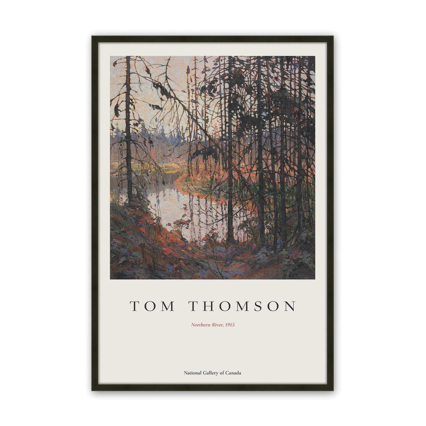 [Color:Satin Black], Picture of art in a Satin Black frame