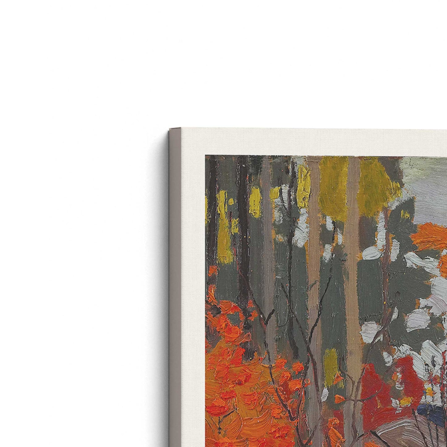 [Color:Stretched Canvas], Picture of the corner of the art