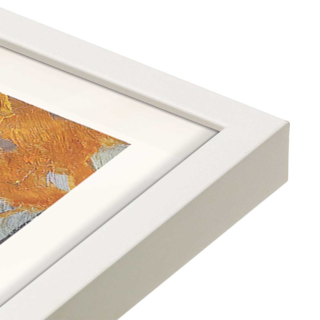 [Color:Opaque White], Picture of art in a Opaque White frame at an angle