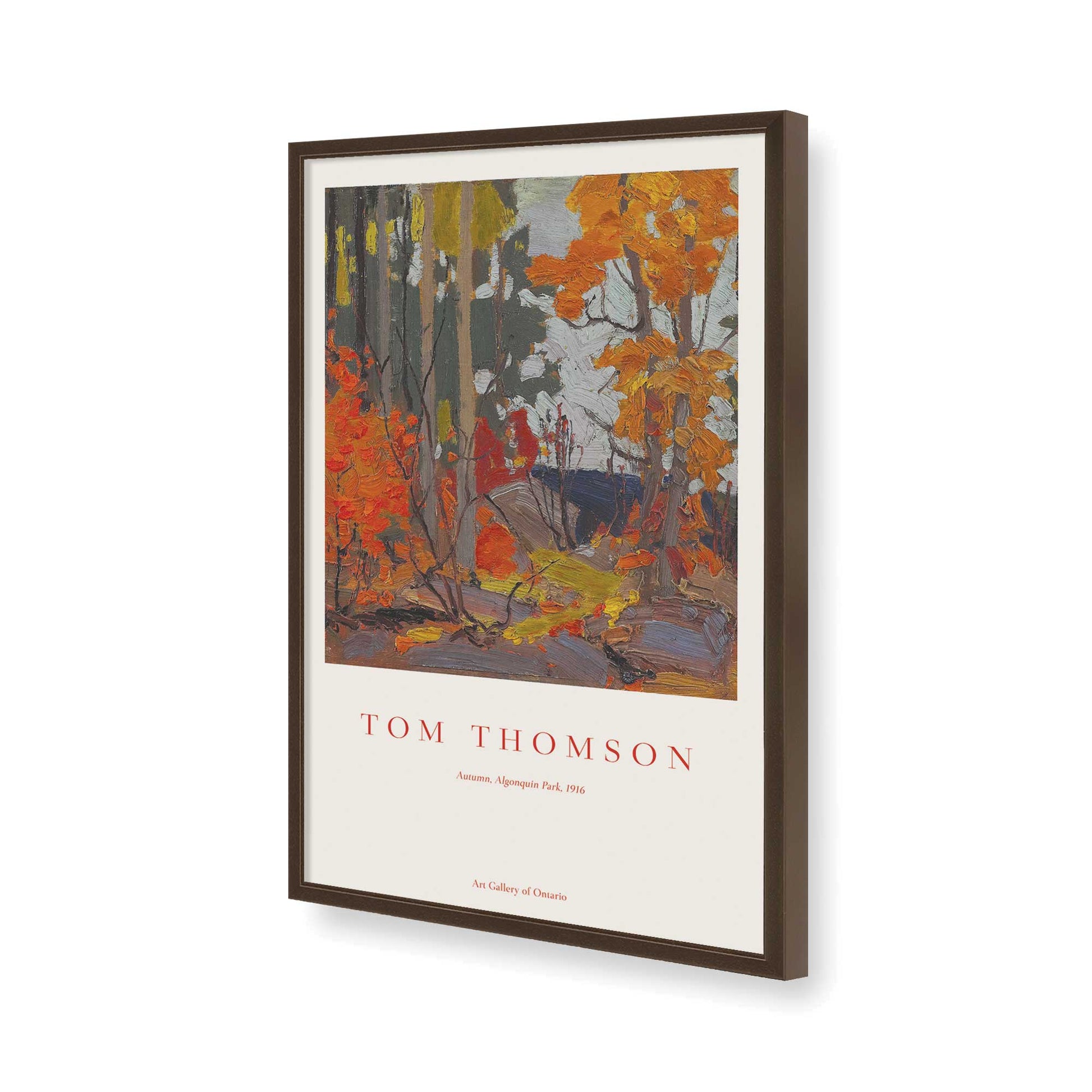 [Color:Brown], Picture of art in a Brown frame of the corner