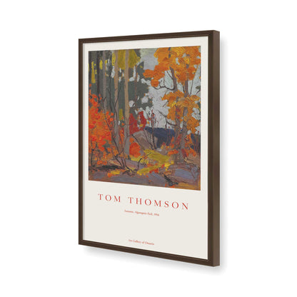 [Color:Brown], Picture of art in a Brown frame of the corner