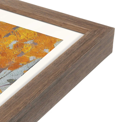 [Color:Walnut], Picture of art in a Walnut frame at an angle
