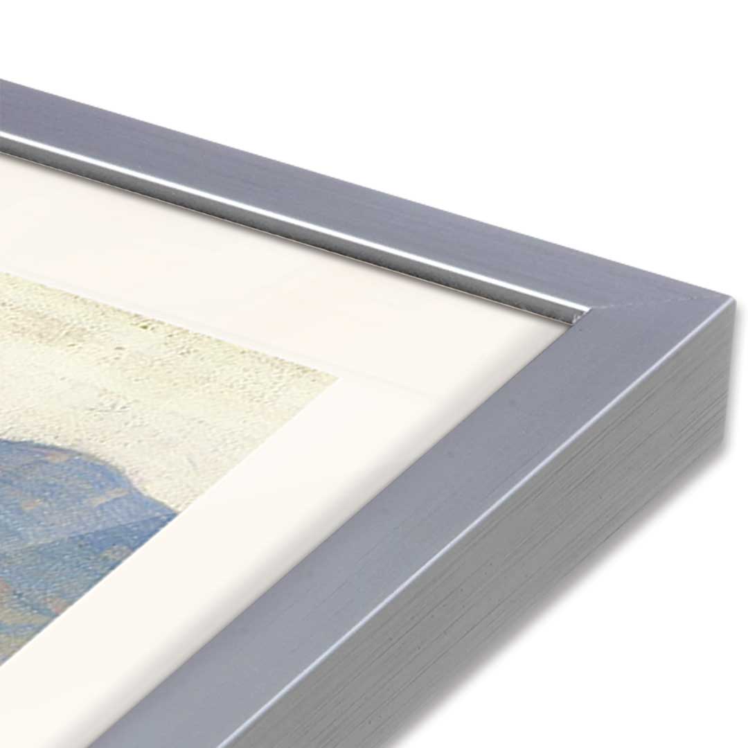 [Color:Polished Chrome], Picture of art in a Polished Chrome frame at an angle