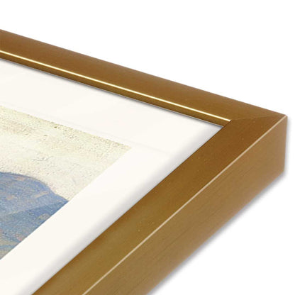 [Color:Polished Gold], Picture of art in a Polished Gold frame at an angle