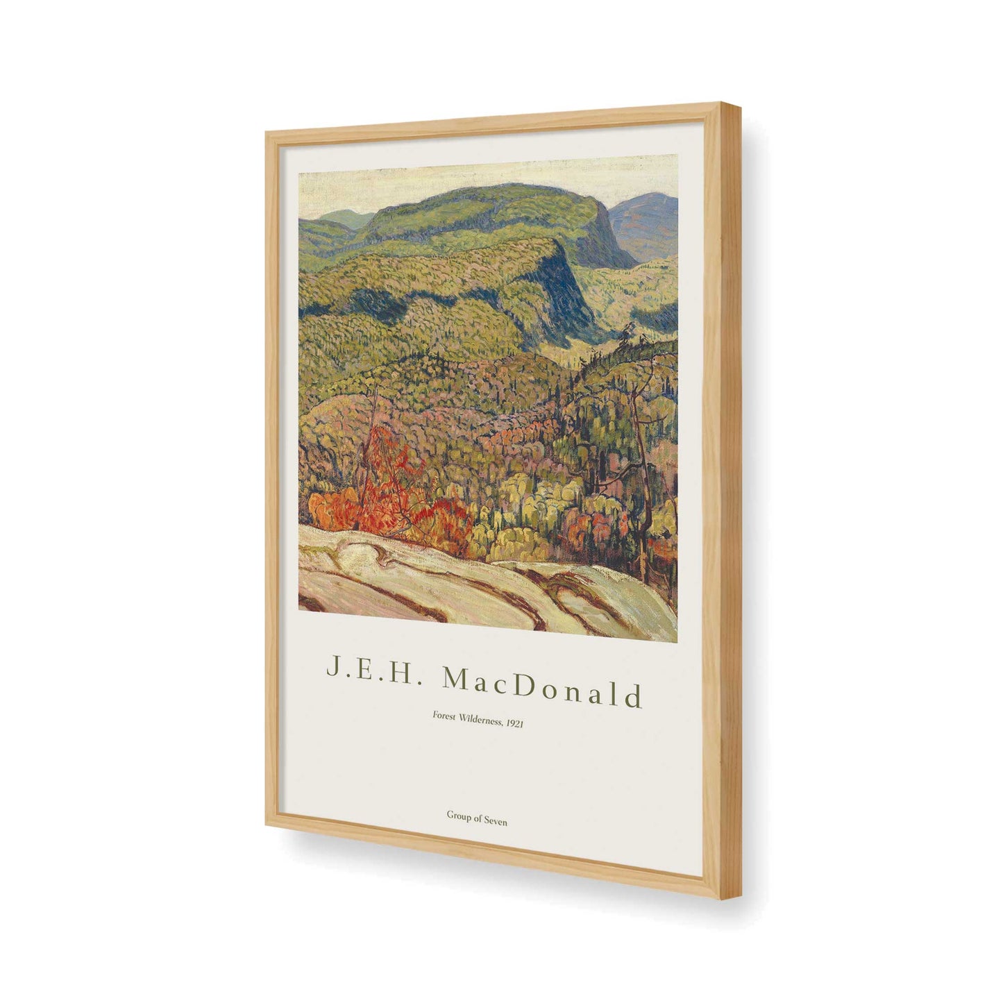 [Color:American Maple], Picture of art in a American Maple frame of the corner