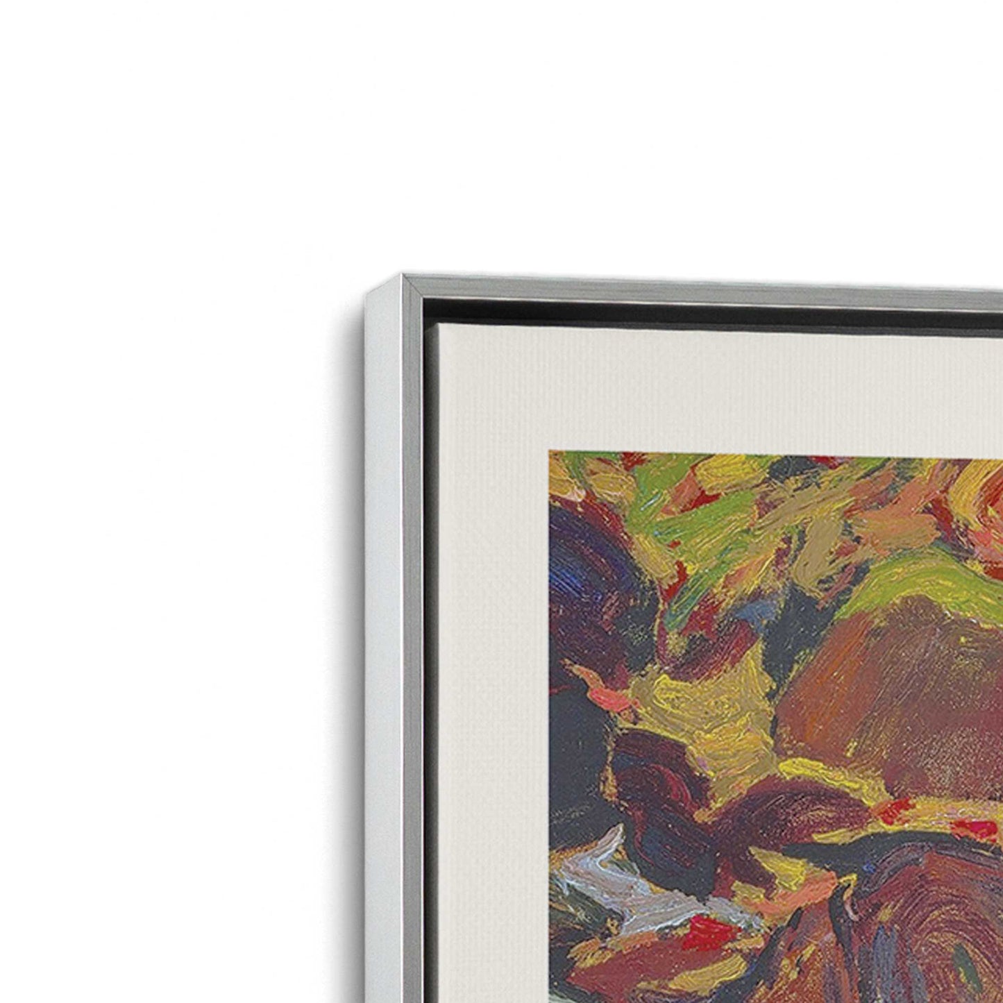[Color:Polished Chrome], Picture of art in a Polished Chrome frame at an angle