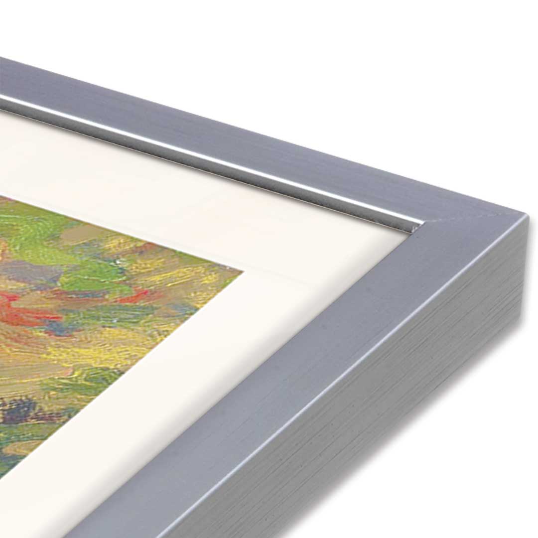 [Color:Polished Chrome], Picture of art in a Polished Chrome frame at an angle