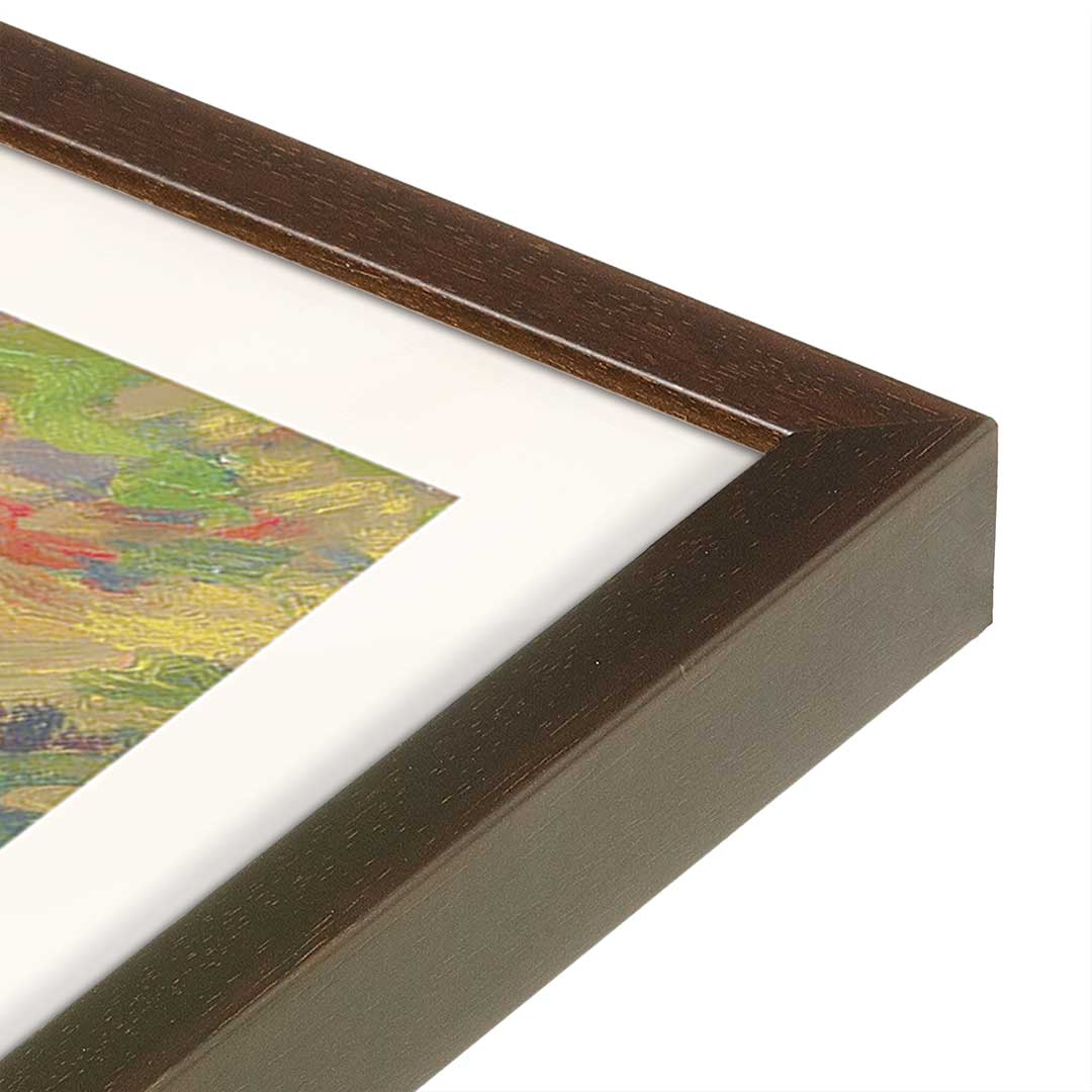 [Color:Belvinder Brown], Picture of art in a Belvinder Brown frame at an angle