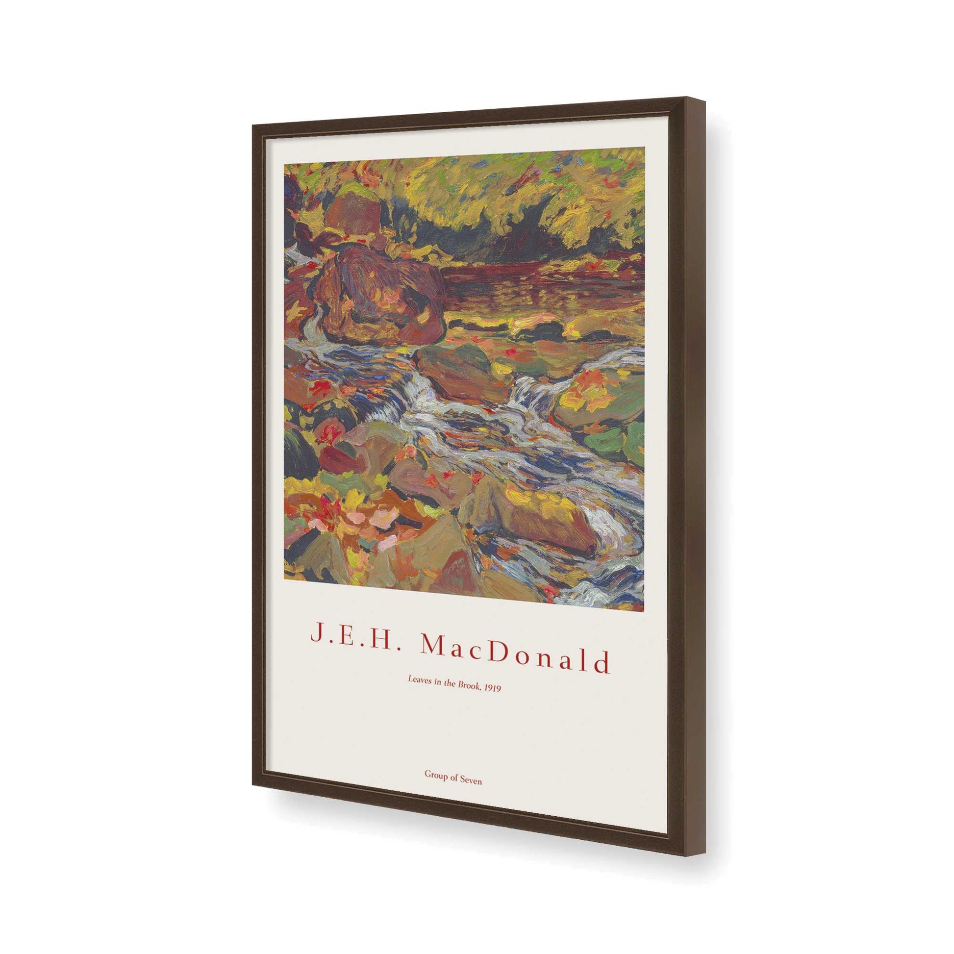 [Color:Brown], Picture of art in a Brown frame of the corner