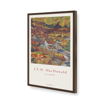 [Color:Brown], Picture of art in a Brown frame of the corner