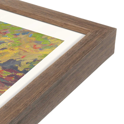 [Color:Walnut], Picture of art in a Walnut frame at an angle