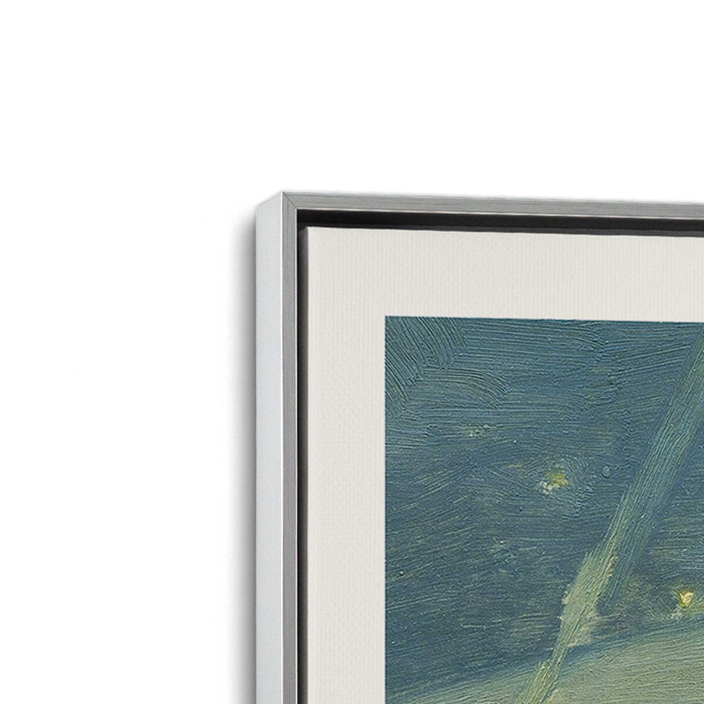 [Color:Polished Chrome], Picture of art in a Polished Chrome frame at an angle