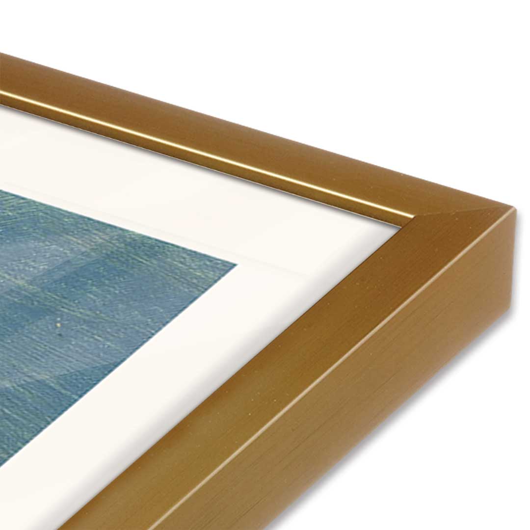 [Color:Polished Gold], Picture of art in a Polished Gold frame at an angle