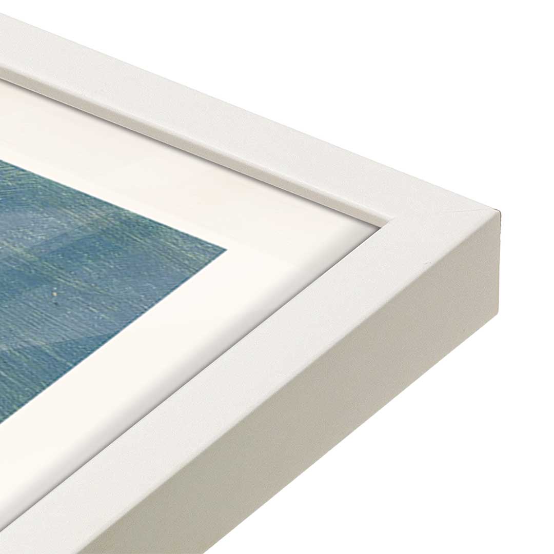 [Color:Opaque White], Picture of art in a Opaque White frame at an angle