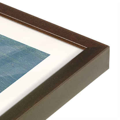 [Color:Brown], Picture of art in a Brown frame at an angle