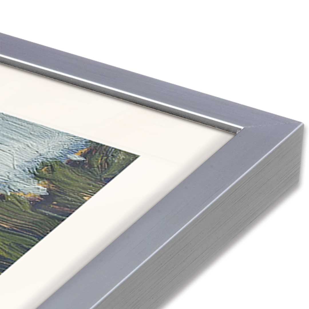 [Color:Polished Chrome], Picture of art in a Polished Chrome frame at an angle