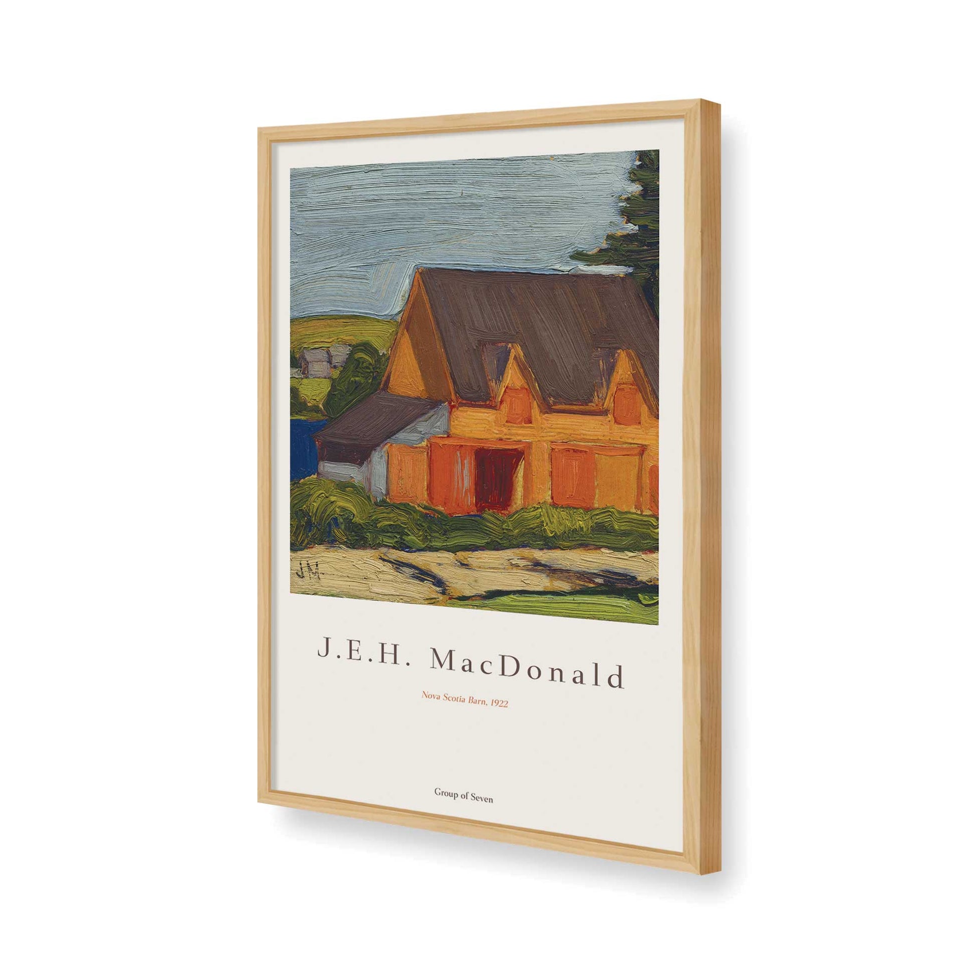 [Color:American Maple], Picture of art in a American Maple frame of the corner