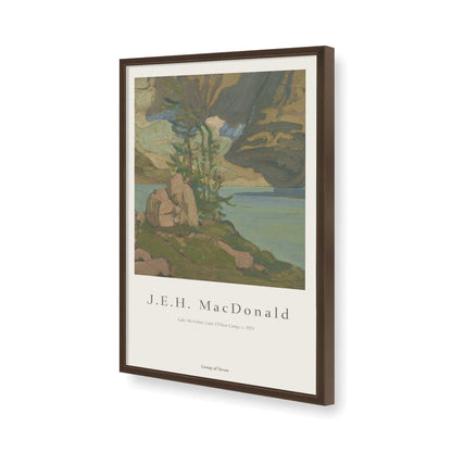 [Color:Brown], Picture of art in a Brown frame of the corner