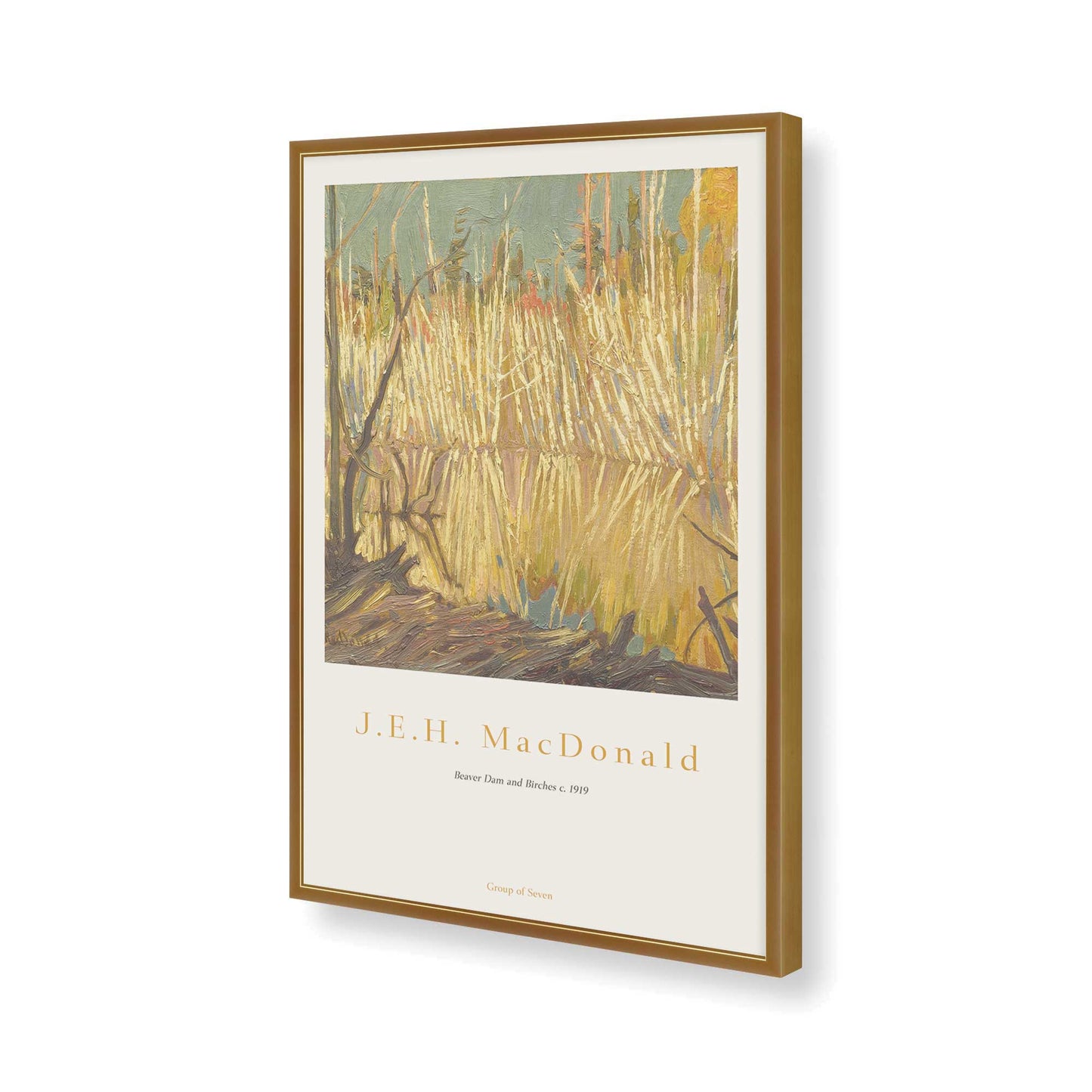 [Color:Polished Gold], Picture of art in a Polished Gold frame of the corner