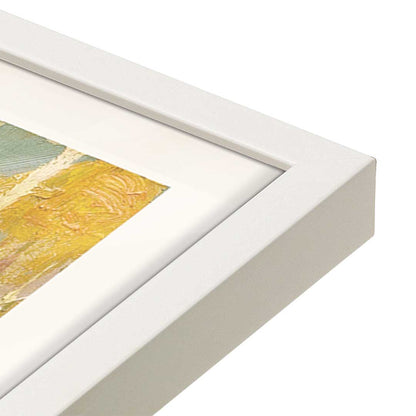 [Color:Opaque White], Picture of art in a Opaque White frame at an angle