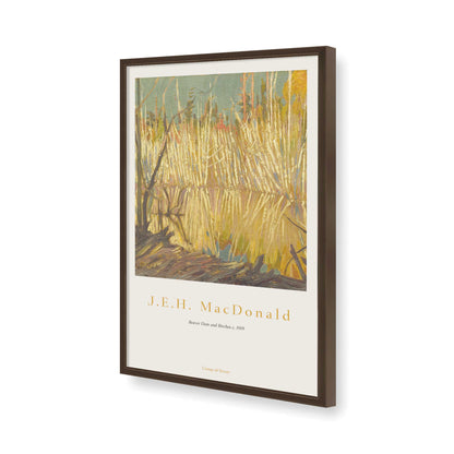 [Color:Brown], Picture of art in a Brown frame of the corner