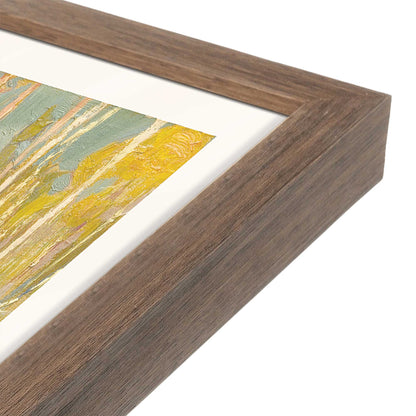 [Color:Walnut], Picture of art in a Walnut frame at an angle