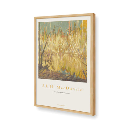 [Color:American Maple], Picture of art in a American Maple frame of the corner