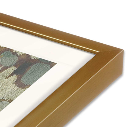 [Color:Polished Gold], Picture of art in a Polished Gold frame at an angle
