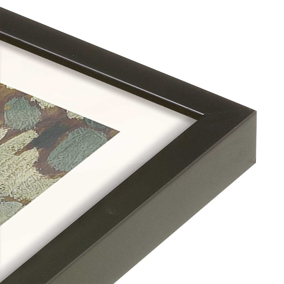 [Color:Satin Black], Picture of art in a Satin Black frame at an angle