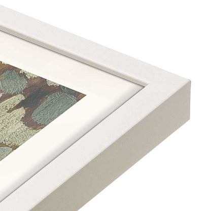 [Color:Opaque White], Picture of art in a Opaque White frame at an angle