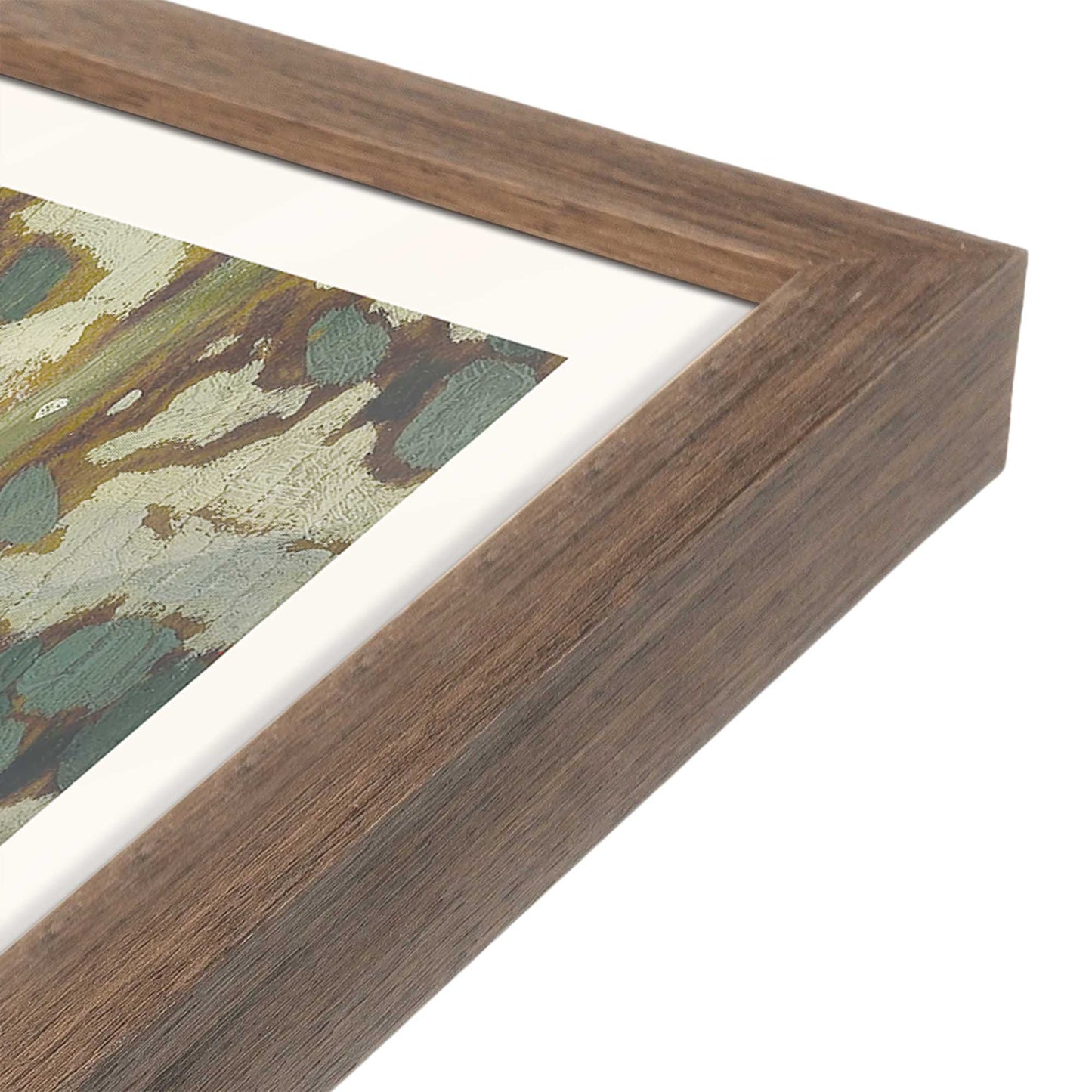 [Color:Walnut], Picture of art in a Walnut frame at an angle