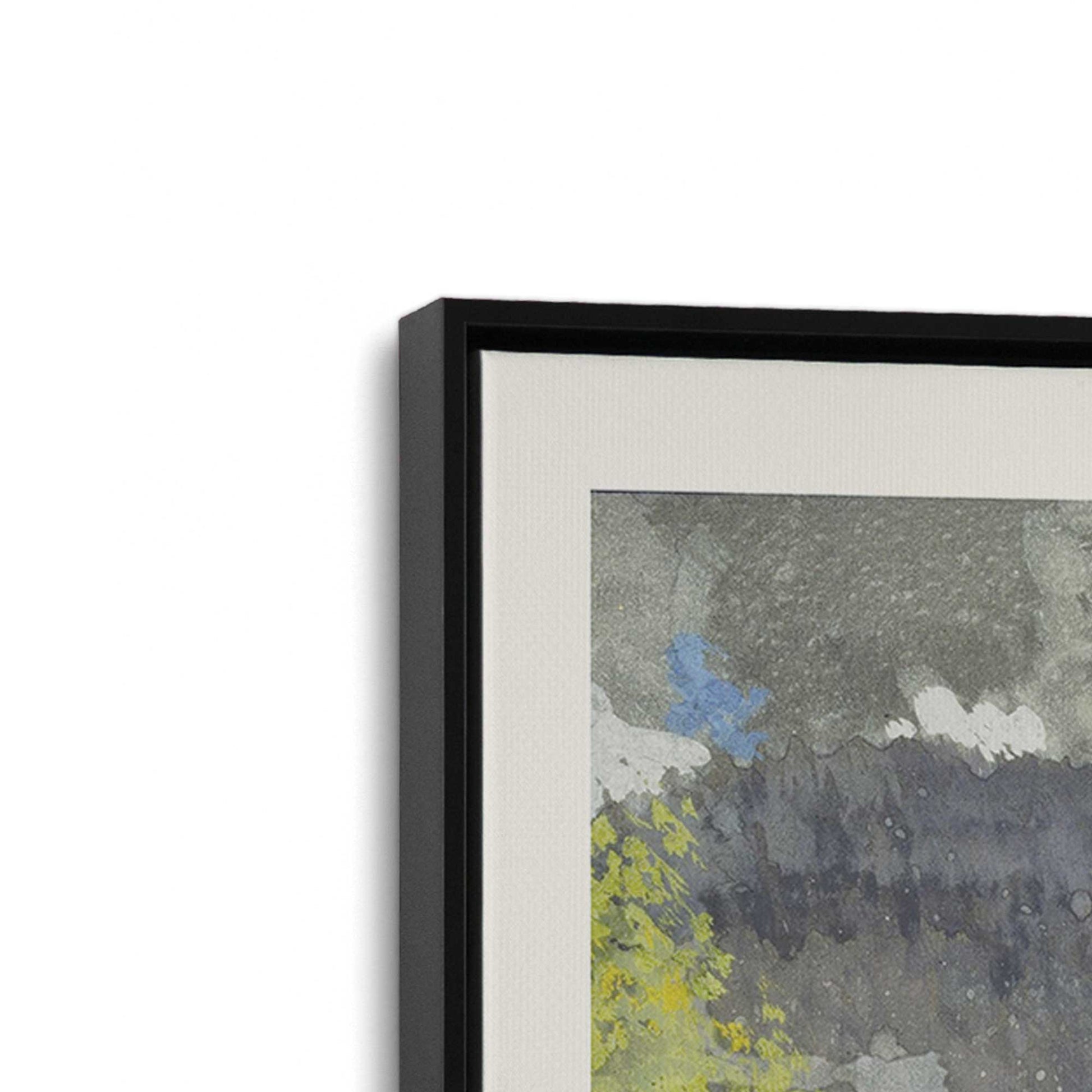[Color:Satin Black], Picture of art in a Satin Black frame at an angle
